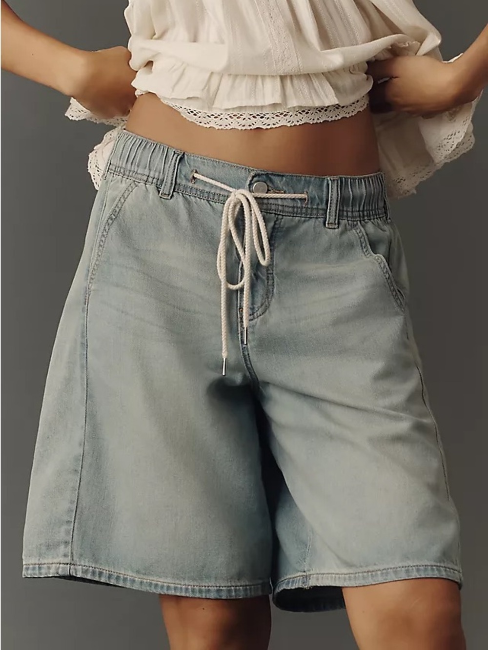 Anthropologie Pilcro Adi Pull-On Long Shorts Size Medium